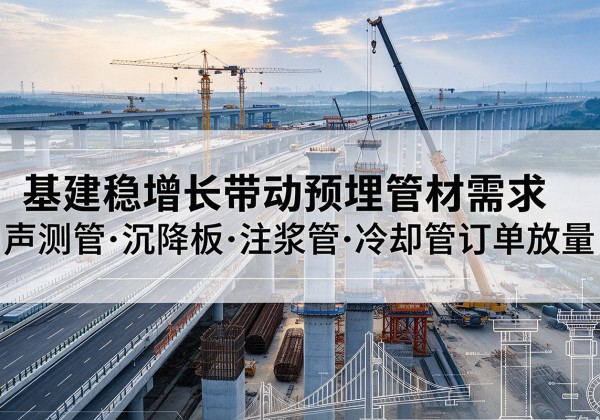 怀集基建稳增长带动预埋监测管材需求，声测管、沉降板、注浆管订单持续放量